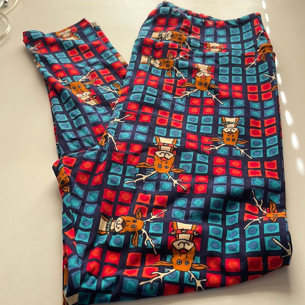 LulaRoe tc2 reindeer leggings